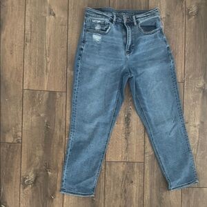 High-Waisted Blue Jeans
